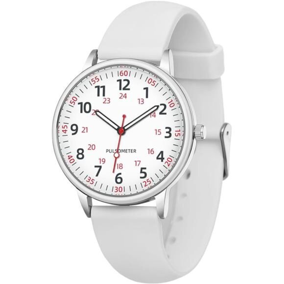 IBSO Women Watch for Nurse Easy to Read Dial Wristwatches Silicone Band Water - Picture 1 of 7